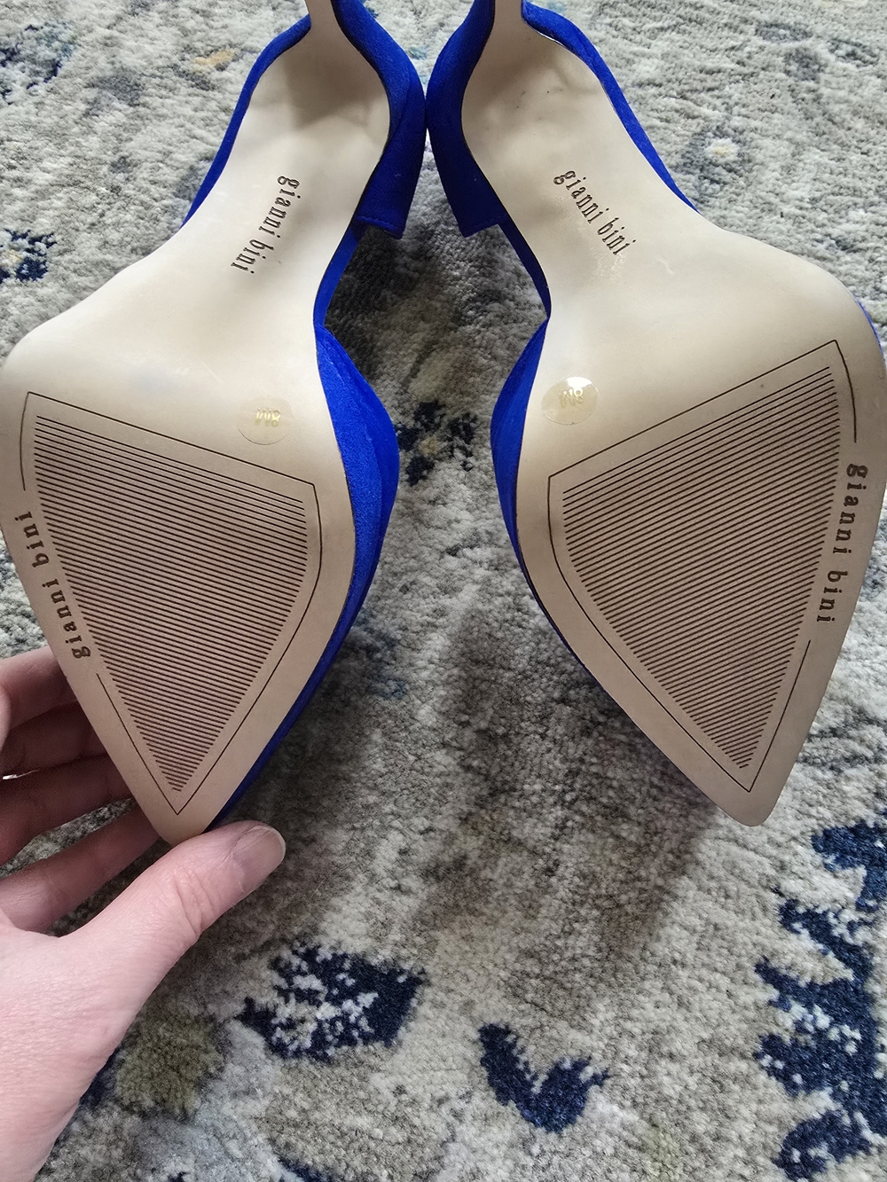 Gianni Bini Cobalt Blue Pointed Toe D'Orsay Pumps - Picture 6 of 10